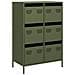 Credenza Verde Oliva 68x39x101,5 Cm In Acciaio - Foto miniatura 2