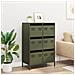 Credenza Verde Oliva 68x39x101,5 Cm In Acciaio - Foto miniatura 3