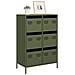 Credenza Verde Oliva 68x39x101,5 Cm In Acciaio - Foto miniatura 1