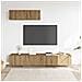 Mobili Tv A Parete 3 Pz Rovere 100x30x30 Cm Truciolato - Foto miniatura 3