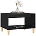 Lusso Casadino -  Tavolino Da Salotto Nero 60x50x40 Cm In Legno Multistrato - Foto miniatura 3
