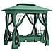 Gazebo con Panca a Dondolo Convertibile Verde Tessuto e Acciaio - Foto miniatura 6