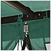 Gazebo con Panca a Dondolo Convertibile Verde Tessuto e Acciaio - Foto miniatura 8