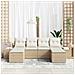Set Divano Giardino 6 Pezzi con Cuscini Beige Polyrattan - Foto miniatura 3