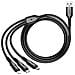 Cavo 3-in-1 Usb-c, Micro Usb, Lightning 1m Con Presa Usb, Nero - Foto miniatura 3
