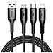 Cavo 3-in-1 Usb-c, Micro Usb, Lightning 1m Con Presa Usb, Nero - Foto miniatura 1