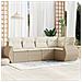 Set Divano da Giardino 5 pz con Cuscini Beige in Polyrattan - Foto miniatura 2