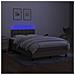 Letto a Molle con Materasso e LED Tortora 120x190 cm in Tessuto - Foto miniatura 4