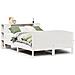 Letto Libreria senza Materasso Bianco 120x200 cm Legno di Pino - Foto miniatura 1