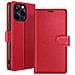 Custodia A Portafoglio Per Iphone 15 Pro Funzione Supporto E Linguetta Magnetica, Rosso - Foto miniatura 1