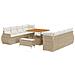 Set Divano da Giardino 11 pcs Beige Poly Rattan - Foto miniatura 1