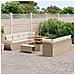 Set Divano da Giardino 11 pcs Beige Poly Rattan - Foto miniatura 3