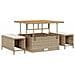 Set Divano da Giardino 11 pcs Beige Poly Rattan - Foto miniatura 4