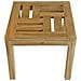 Salento - Set Tavolino E Sedie Pieghevoli In Teak - Arredamento Da Giardino - Tavolino Quadrato 45x45 - Arredamento Da Esterno/interno - Foto miniatura 2