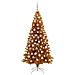 Albero di Natale con 300 LED con supporto Oro 180 cm PET - Foto miniatura 4