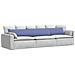 Cuscini da Divano 2 pcs Blu 200 x 40 cm Tessuto - Foto miniatura 3