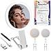 Specchio Per Trucco Con Luce Led E Supporto A Orsetto - Ingrandimento 30x, Portatile E Ricaricabile White - Foto miniatura 4