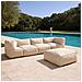 Praiano Salotto Da Giardino Modulare Da 5 Posti Beige In Tessuto Idrorepellente - Foto miniatura 7