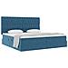 Letto con contenitore e materasso Blu Scuro 200 x 200 cm - Foto miniatura 3