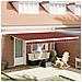 Tenda Retrattile Rosso e Nero 450 × 300 cm Tessuto e Metallo - Foto miniatura 2