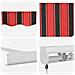 Tenda Retrattile Rosso e Nero 450 × 300 cm Tessuto e Metallo - Foto miniatura 8