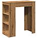 Tavolo Bar con Rastrelliera Rovere 95x47x103,5 cm Multistrato - Foto miniatura 1