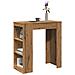 Tavolo Bar con Rastrelliera Rovere 95x47x103,5 cm Multistrato - Foto miniatura 2