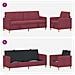Set di Divani con Storage 2 pcs Rosso Vino Poliestere - Foto miniatura 4