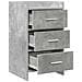 Comodini Grigio Cemento 40 x 36 x 70 cm Legno ingegnerizzato - Foto miniatura 3