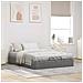 Letto ottomano Grigio Scuro 153 x 203 cm Velluto - Foto miniatura 3