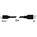 Cavo Usb Type C Verso Usb Lunghezza 2m - Ricarica / Sincronizzazione - Nero - Foto miniatura 4