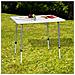 Tavolo Da Campeggio Regolabile In Altezza 80x60x68 Cm - Grigio - Foto miniatura 3