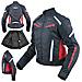 Moto Giacca Donna Sport Impermeabile Tessuto Riflettente Rosso L - Foto miniatura 1