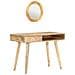 Tavolino Da Trucco 100x50x76 Cm In Legno Massello Di Mango - Foto miniatura 1