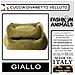 Divanetto Con Cuscino In Velluto Completamente Sfoderabile Cuccia Letto Per Cani Gatti Made In Italy (giallo-s-55x45x18 Cm)  - Foto miniatura 3