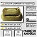Divanetto Con Cuscino In Velluto Completamente Sfoderabile Cuccia Letto Per Cani Gatti Made In Italy (giallo-s-55x45x18 Cm)  - Foto miniatura 7