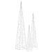 Set Coni Luce Led Decorativi Acrilici Blu 30/45/60cm - Foto miniatura 2