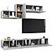Set di Mobili Porta TV 6 pz Grigio Cemento in Legno Multistrato - Foto miniatura 3