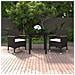 Set Da Pranzo Per Giardino 3 Pz Con Cuscini Polyrattan E Vetro - Foto miniatura 1