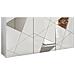 Mobile Multiuso Vittoria - 3 Ante, Ripiani, Specchi - Per Sala, Camera, Cucina, Ingresso - Bianco In Truciolare Melaminico, 181 X 42 X 84 Cm - Foto miniatura 3