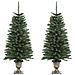 Alberi di Natale Artificiali 2 pz con Corona, Ghirlanda e LED - Foto miniatura 3
