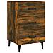Comodino Rovere Fumo 40x40x66 Cm In Legno Multistrato - Foto miniatura 1