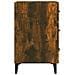 Comodino Rovere Fumo 40x40x66 Cm In Legno Multistrato - Foto miniatura 3