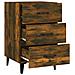 Comodino Rovere Fumo 40x40x66 Cm In Legno Multistrato - Foto miniatura 4