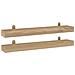 Mensole Da Parete 2 Pz 90x15x6 Cm In Legno Massello Di Teak - Foto miniatura 2