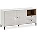 Credenza Bassa Javea 2 Cassetti, 2 Porte E 1 Ripiano, Color Bianco E Legno, 136,5 Cm (larghezza) 40 Cm (profonditá) 67,5 Cm (altezza) - Foto miniatura 1