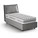 Letto Singolo Zusanne, Letto Contenitore Con Rivestimento In Tessuto, 100% Made In Italy, Apertura Frontale, Adatto Per Materasso Cm 90x190, Grigio - Foto miniatura 2