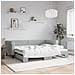 Divano Letto Con Letto Estraibile Grigio Chiaro 90x200 Velluto - Foto miniatura 1