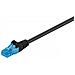 Goobay 55405 Cavo Di Rete Nero 0,5 M Cat6a U /utp (utp) - Foto miniatura 1