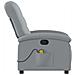 Poltrona Massaggiante Reclinabile Grigio Chiaro In Tessuto - Foto miniatura 4